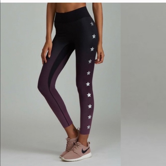 Noli Pants - Black Line by Noli Stars Mauve Ombré High Rise 7/8 Leggings sz S